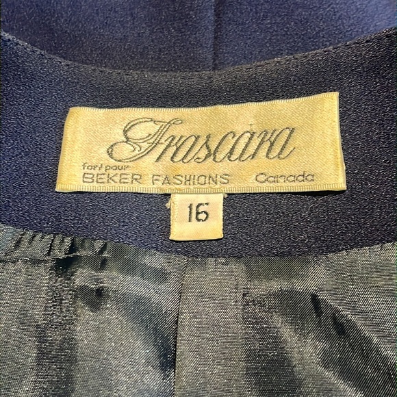 Frascara Vintage Navy Blue Evening Blazer Jacket - Picture 11 of 12